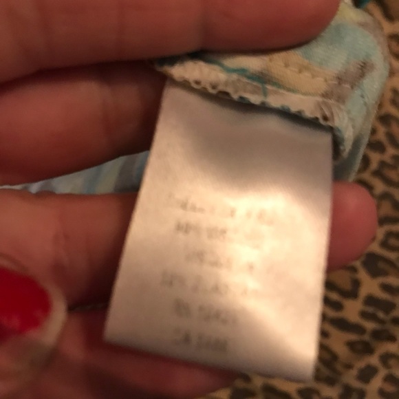 Milly Retro signature print V-neck , side zip bell sleeve mini dress cover up - Picture 12 of 15